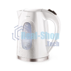 Электрочайник Centek CT-0041 белый, 2.0 л, 2200 Вт, скрытый нагревательный элемент