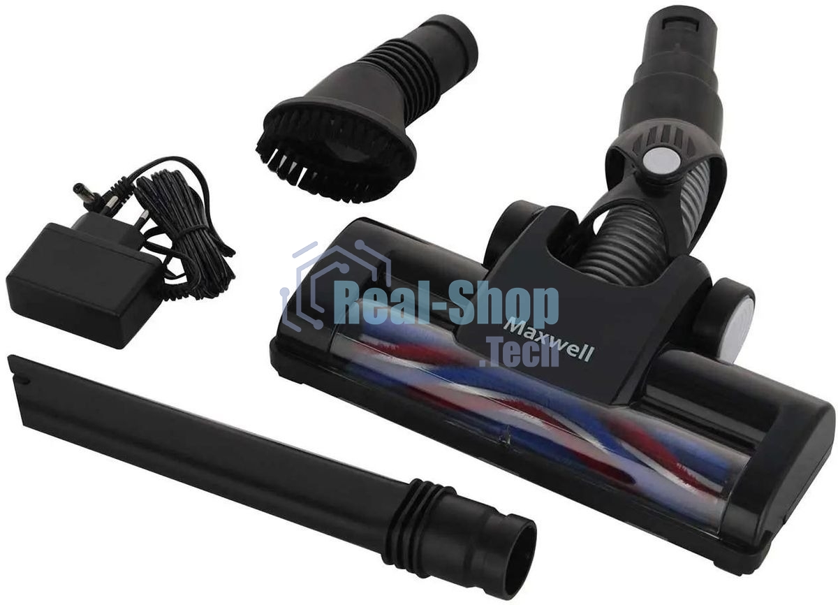 Пылесос вертикальный Maxwell MW-3246 белый/черный, питание от аккумулятора, 120 Вт, уборка сухая, пылесборник 0.4 л, работа от АКБ max 35 мин