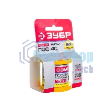 Припой Зубр 55451-100-10C ПОС 40 трубка с канифолью 100г 1мм