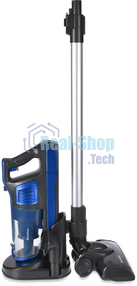 Пылесос вертикальный Blackton Bt VCA1401B черный-синий, питание от аккумулятора, 120 Вт, уборка сухая, пылесборник 0.6 л, работа от АКБ max 40 мин
