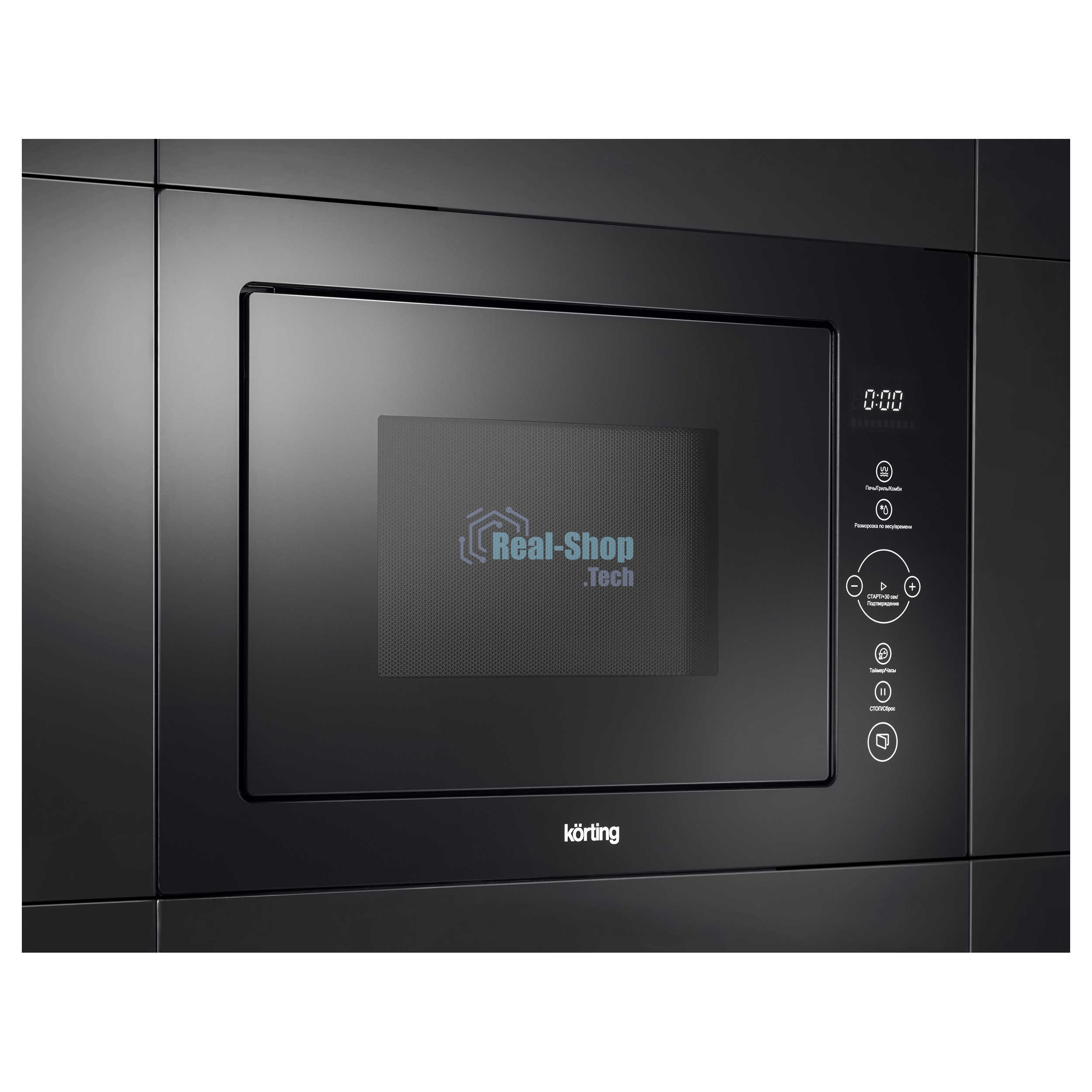 Встраиваемая микроволновая печь Korting KMI 825 TGN черный, 25 л, 900 Вт, переключатели - сенсор