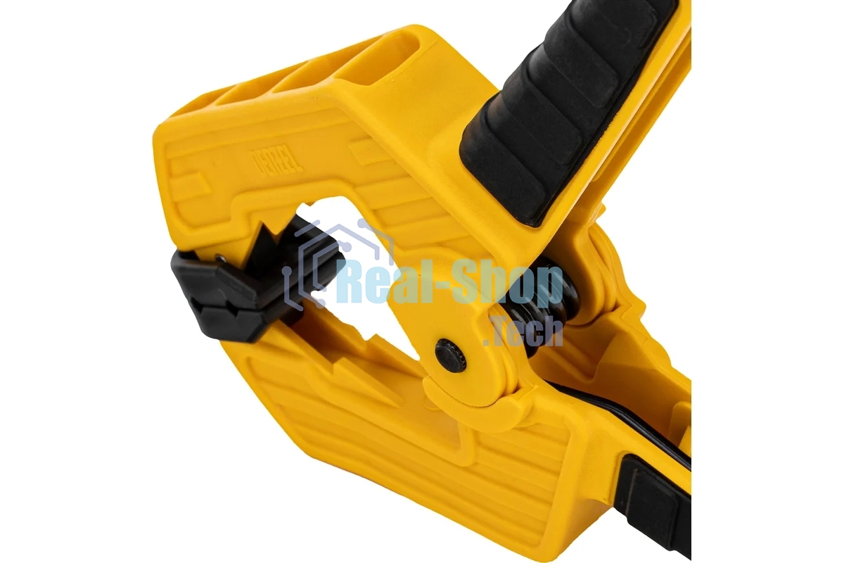 Струбцина клещеобразная Denzel усиленная 80 х 60 мм, двухкомпонентные рукоятки