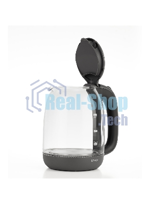 Чайник Centek CT-0034 (серый) Vancouver стекло, 1.8л, 2200 Вт, внутренняя LED подсветка, кнопка