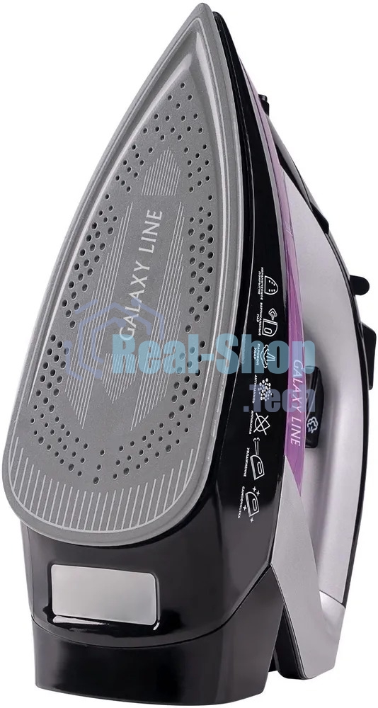 Утюг Galaxy Line GL 6128 фиолетовый/черный, 2200 Вт, 30 г/мин, 140 г/мин, 150 мл