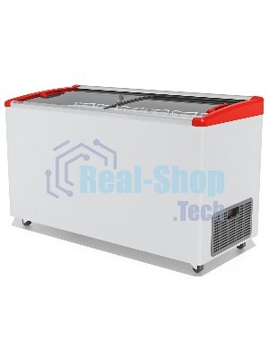Морозильный ларь FROSTOR GELLAR FG 500 E, белый/красный, 450л, 5 корзин