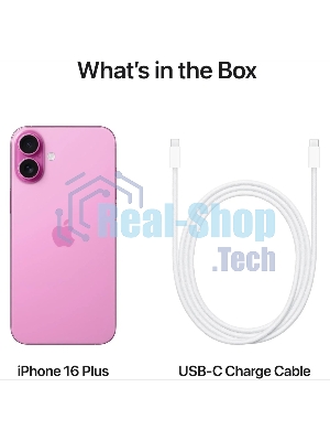 Смартфон Apple iPhone 16, 8/128Gb, розовый