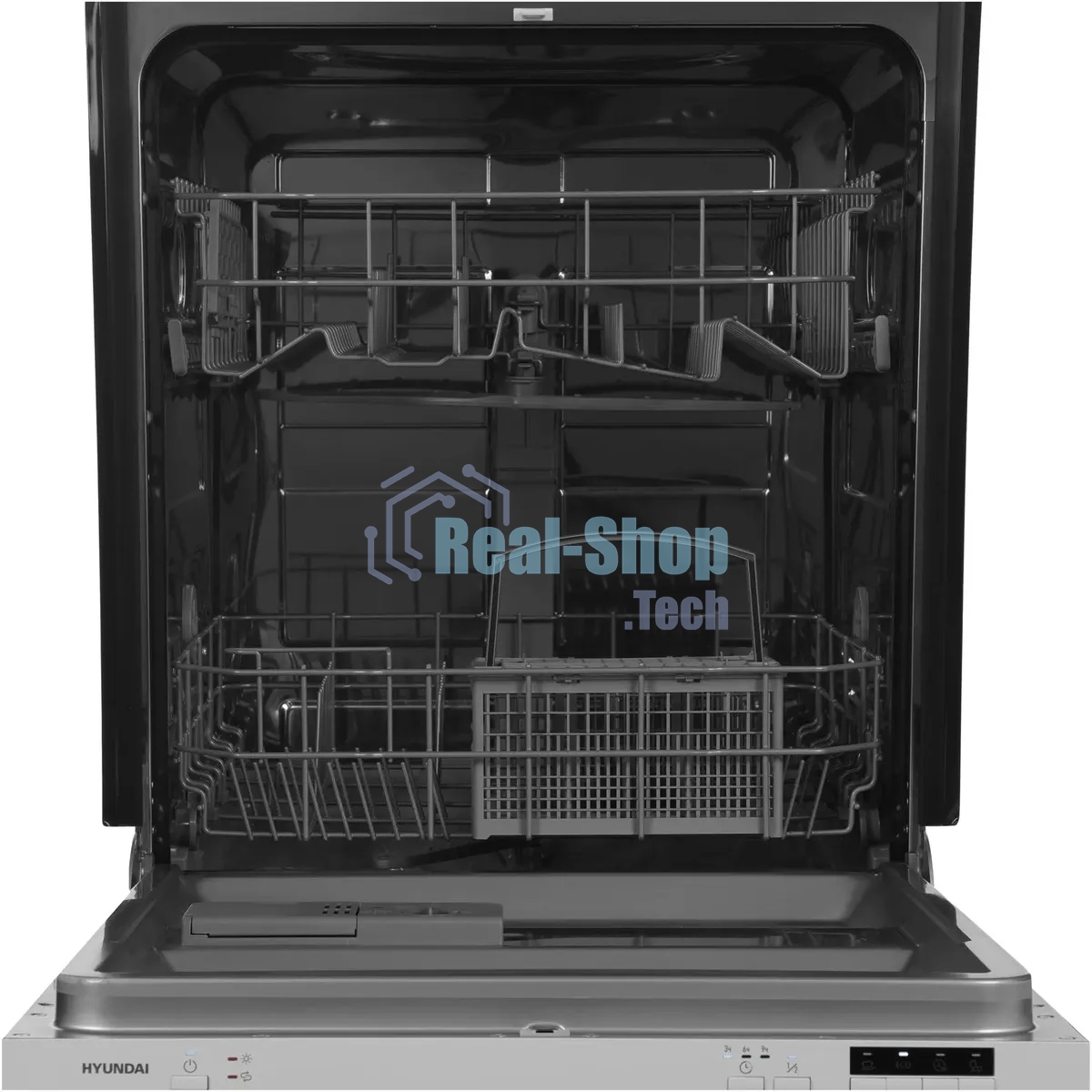 Встраиваемая посудомоечная машина Hyundai HBD 640P, нержавеющая сталь, 59.8 см, 12 компл., 55 дБ, класс A++