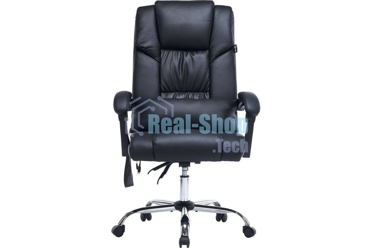 Кресло офисное Cactus CS-CHR-OC02M-BK черный, эко.кожа, крестов. сталь