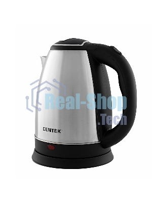 Чайник электрический Centek CT-1068 металл 2л, 2000W, хромированная вставка на крышке
