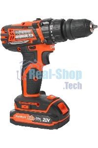 Дрель-шуруповерт аккумуляторная Patriot BR 203UES, Аккумуляторная, 20В, 2 АКБ, Кейс