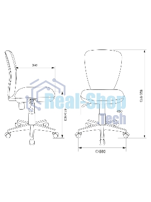 Кресло детское Бюрократ KD-W10/26-29-1 оранжевый 26-29-1 (пластик белый)