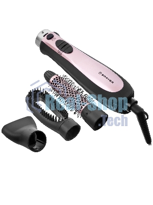 Фен-щётка BRAYER BR3130GD черный/розовый, 800 Вт