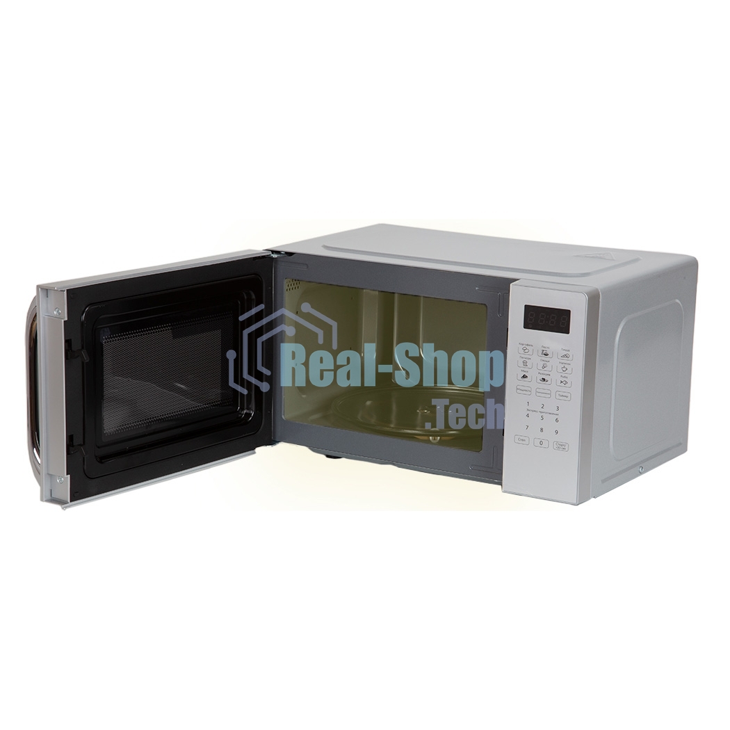 Микроволновая печь Pioneer MW255S серебристый, 20 л, 700 Вт, переключатели - сенсор