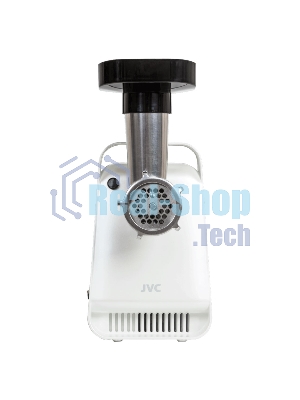 Мясорубка электрическая JVC JK-MG123 белый, 2000 Вт, 2.0 кг/мин, реверс, защита от перегрузки, насадки - 4