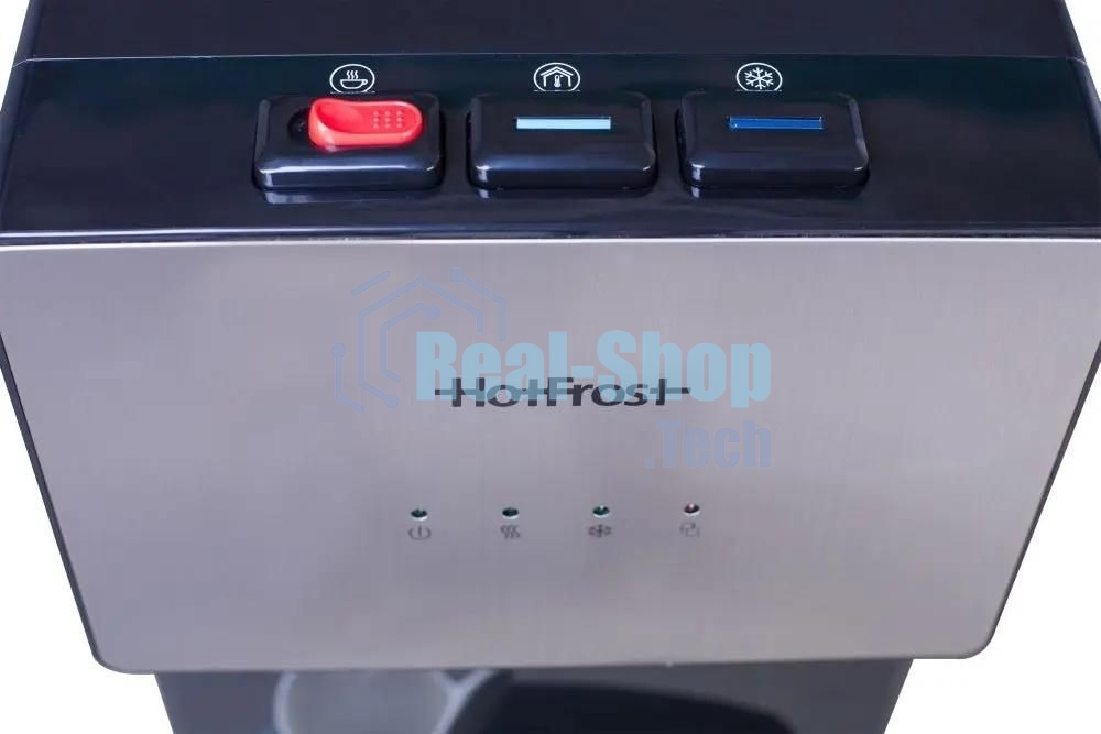 Кулер для воды Hotfrost V400AS, нижняя загрузка, нагрев 90 °С, охлаждение 10 °С, серебристый/черный