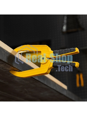 Струбцина Denzel клещеобразная, удлиненная 75 х 110 мм двухкомпонентные рукоятки