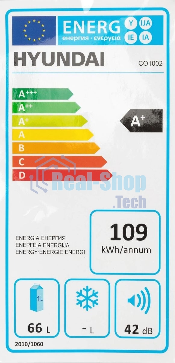 Холодильник Hyundai CO1002 белый однокамерный 65л