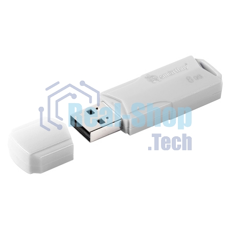 Флешка USB SmartBuy CLUE white (SB8GbCLU-W), 8Gb, USB 2.0, R/W 30/15, белый