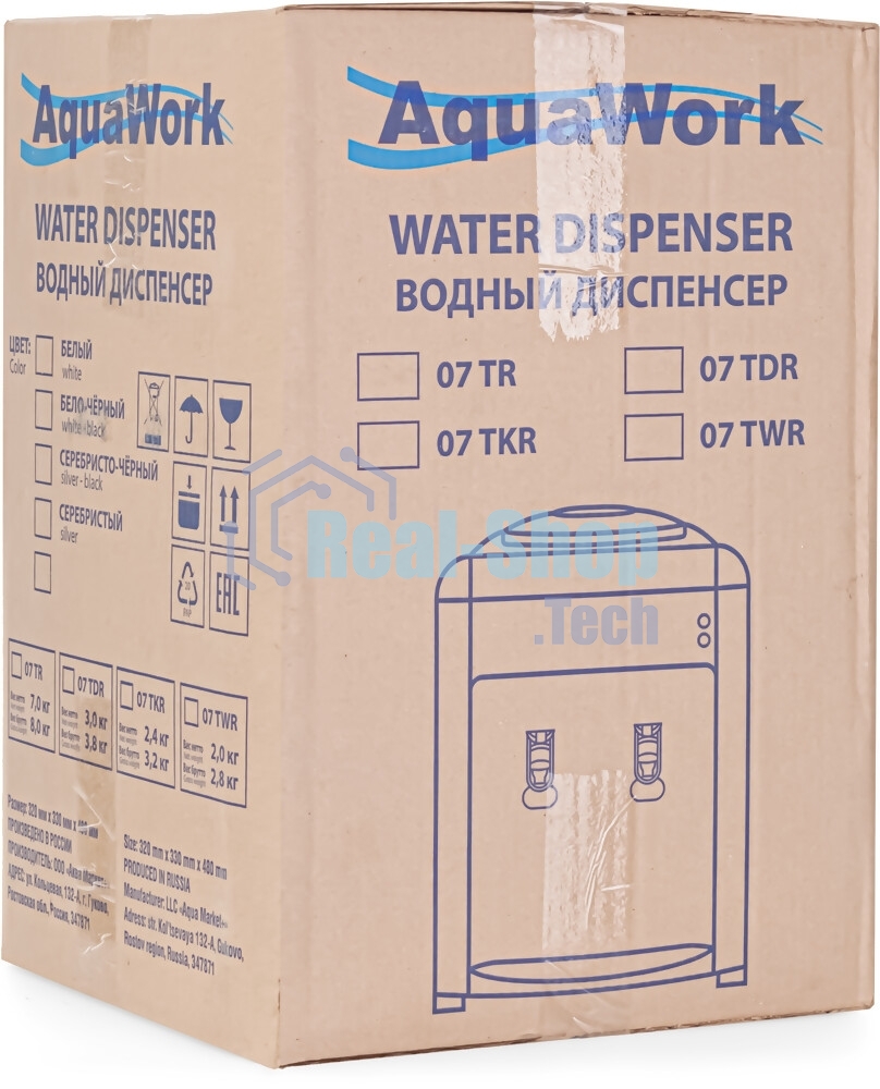 Кулер для воды Aqua Work 0.7-TWR, без нагрева, без охлаждения, белый/черный