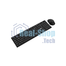 Комплект клавиатура и мышь ABR KW814 черный, интерфейс USB, беспроводной, 2.4G, RU/EN