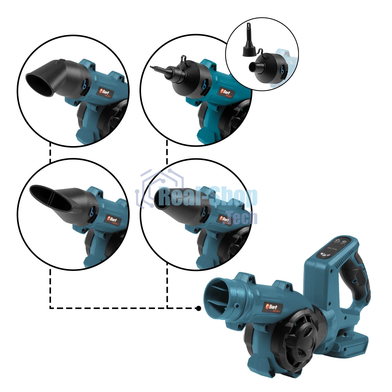 Воздуходувка аккумуляторная Bort BSS-21U-Li (без АКБ и ЗУ)