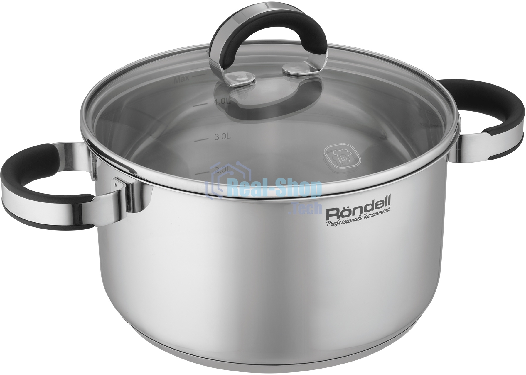 Кастрюля Rondell Brando RDS-1805 5.1 л. d=24 см (с крышкой) сталь