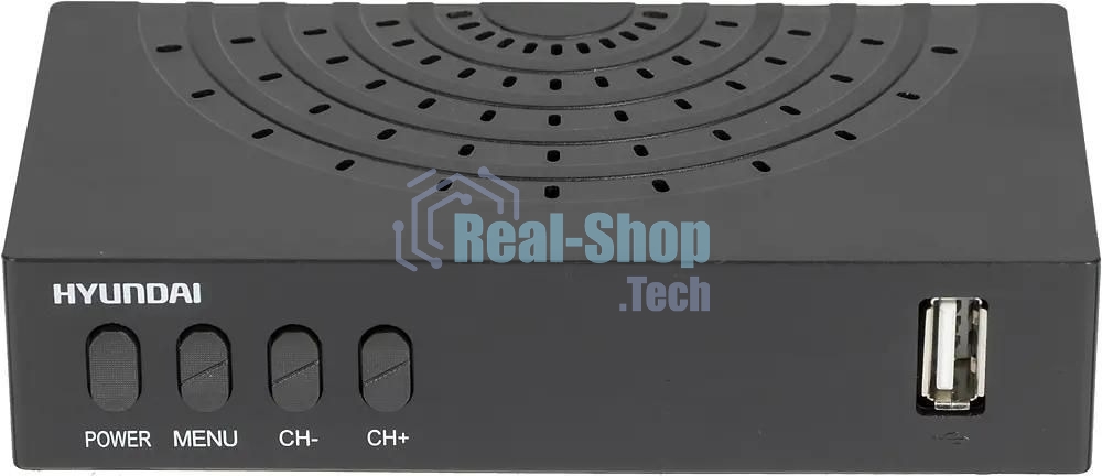 Приставка для цифрового ТВ Hyundai H-DVB440 черный, DVB-T2, DVB-T, DVB-C, HDMI, USB 2.0 x2