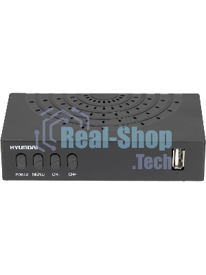 Приставка для цифрового ТВ Hyundai H-DVB440 черный, DVB-T2, DVB-T, DVB-C, HDMI, USB 2.0 x2