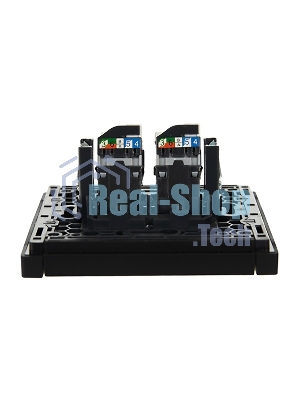 Розетка компьютерная 2-ая RJ45 кат.5E IEK FORTE&PIANO FP133 черный