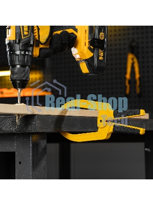 Струбцина Denzel клещеобразная, удлиненная 75 х 110 мм двухкомпонентные рукоятки