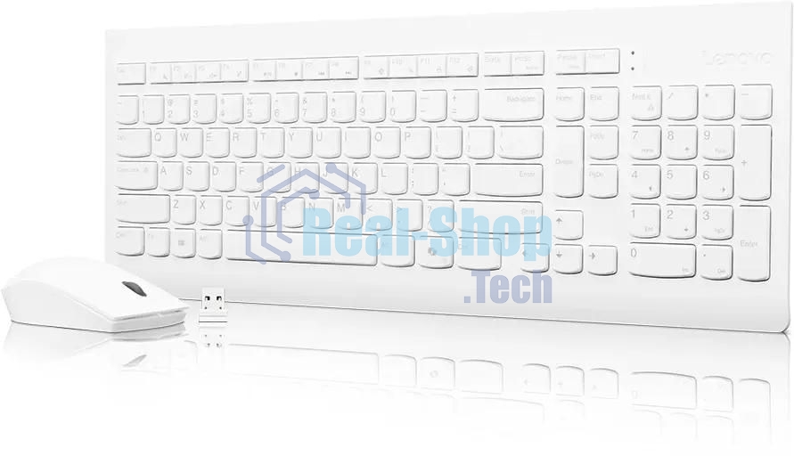 Комплект клавиатура+мышь Lenovo 510 беспроводной, USB, 1200 DPI, белый