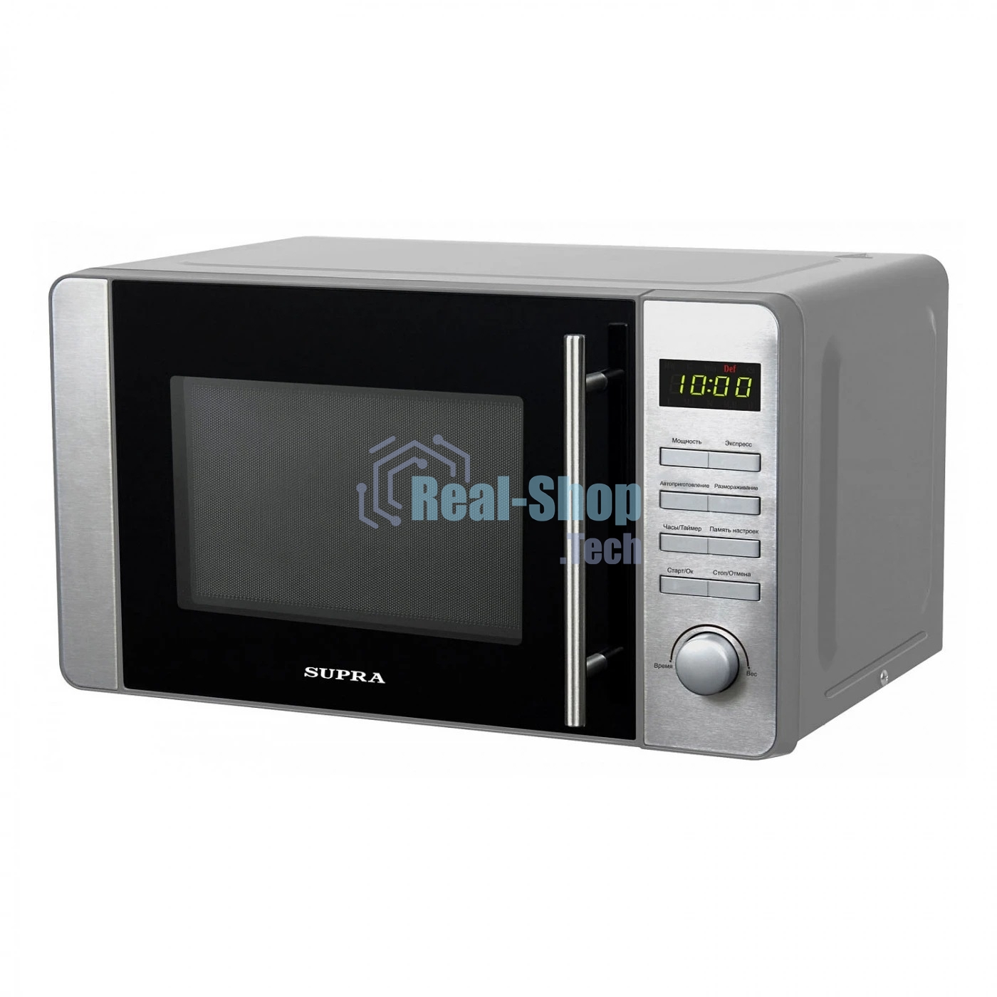 Микроволновая печь SUPRA 20TS55 серебристый, 20 л, 700 Вт, переключатели - кнопки, поворотный механизм
