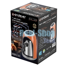 Кофеварка-турка Endever Costa-1019 электрическая, цвет оранжевый/стальной, мощность 600 Вт, объем 0,3 л,16 шт/уп.