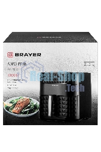 Аэрогриль BRAYER BR2035 черный, 1800 Вт, 6 л, упр. - сенсор, программ - 7
