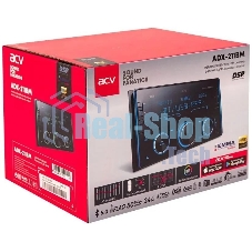 Автомагнитола ACV ADX-211BM, 2 DIN, Bluetooth, USB Type-A, AUX, пульт ДУ