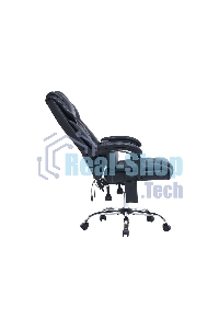 Кресло офисное Cactus CS-CHR-OC02M-BK черный, эко.кожа, крестов. сталь