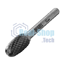 Борфреза по металлу Denzel твердосплавная, овальная, тип-E, 12 мм