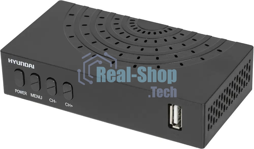 Приставка для цифрового ТВ Hyundai H-DVB440 черный, DVB-T2, DVB-T, DVB-C, HDMI, USB 2.0 x2