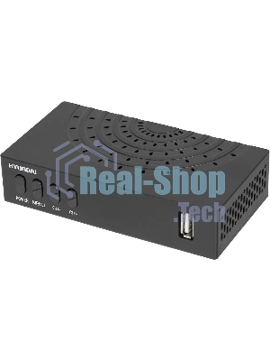Приставка для цифрового ТВ Hyundai H-DVB440 черный, DVB-T2, DVB-T, DVB-C, HDMI, USB 2.0 x2