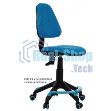 Кресло детское Бюрократ KD-4-F/TW-55 TW-55 голубой колеса голубой