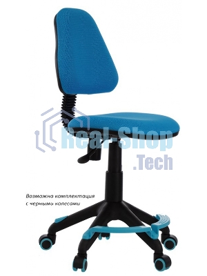 Кресло детское Бюрократ KD-4-F/TW-55 TW-55 голубой колеса голубой