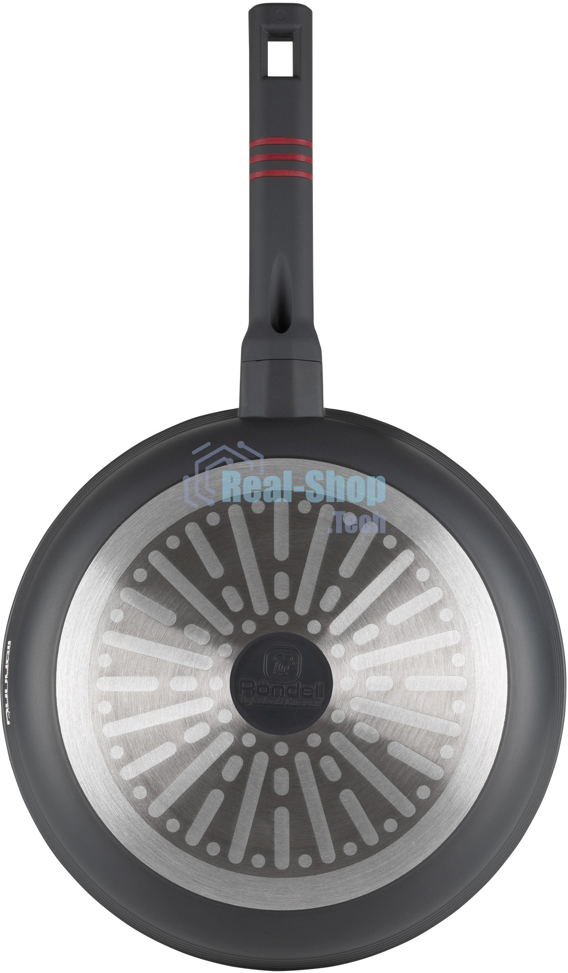 Сковорода Rondell Stripes RDA-1614 круглая 28 см покрытие: Xylan Plus ручка несъемная (без крышки) серый
