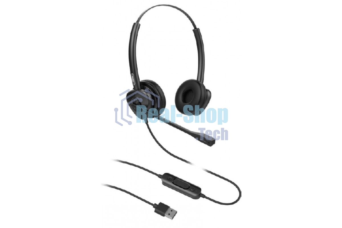 Гарнитура проводная бинауральная USB-гарнитура Fanvil, HT302-U, стерео, HD звук, USB