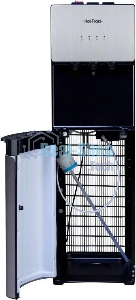 Кулер для воды Hotfrost V400AS, нижняя загрузка, нагрев 90 °С, охлаждение 10 °С, серебристый/черный