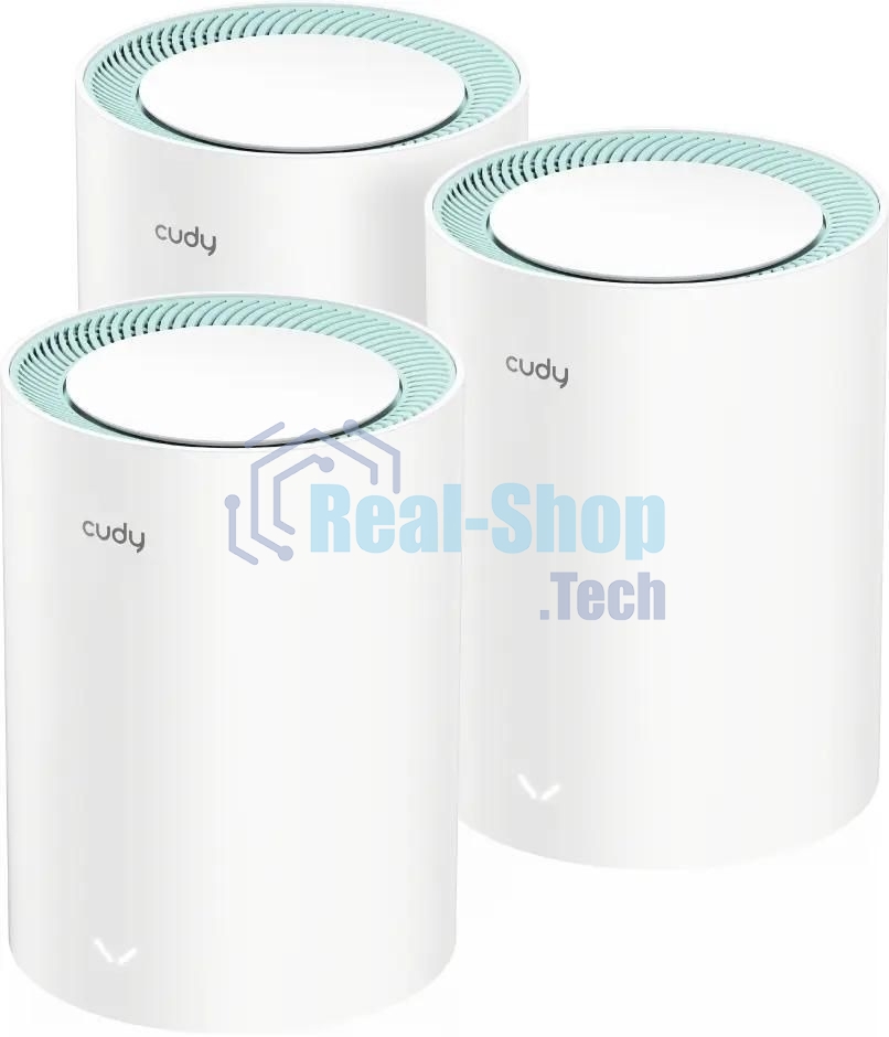 Бесшовный Mesh роутер Cudy M1500 (M1500(3-PACK)) AX1500 10/100/1000BASE-TX (упак.:3шт)