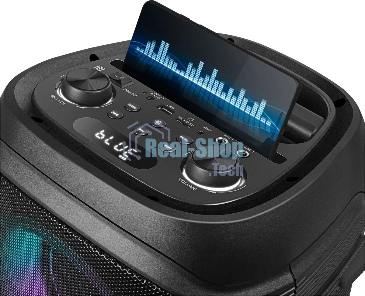Колонка портативная SVEN PS-800 черный 100W 2.0 BT 10м 4400mAh