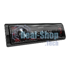 Автомагнитола Kenwood KMM-105, 1 DIN, USB Type-A, AUX, съёмная панель