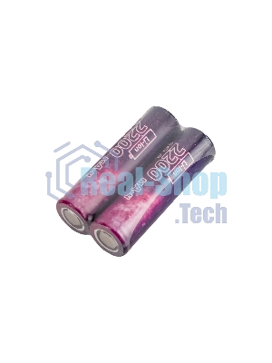Аккумулятор 18650 Li-ion 2200мА.ч без защиты высокотоковый низкая шляпка (уп.2шт) КОСМОС KOC18650Li22UL20CS2