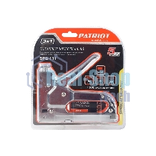 Степлер PATRIOT SPQ-111 3 в 1,скобы №140 4-14мм, скобы №28 10-12мм, гвозди №300, 600шт в комплекте