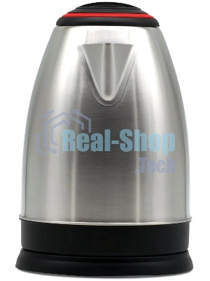 Электрочайник Blackton Bt KT1810S сталь-красный, 1.8 л, 1850 Вт, скрытый нагревательный элемент